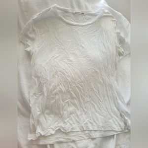 Reformation Jeans White Tee size Large || good condition